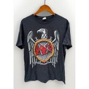VTG SLAYER Men’s T-shirt Tee Shirt Size L Ring Spun Paper Tag  Y2K